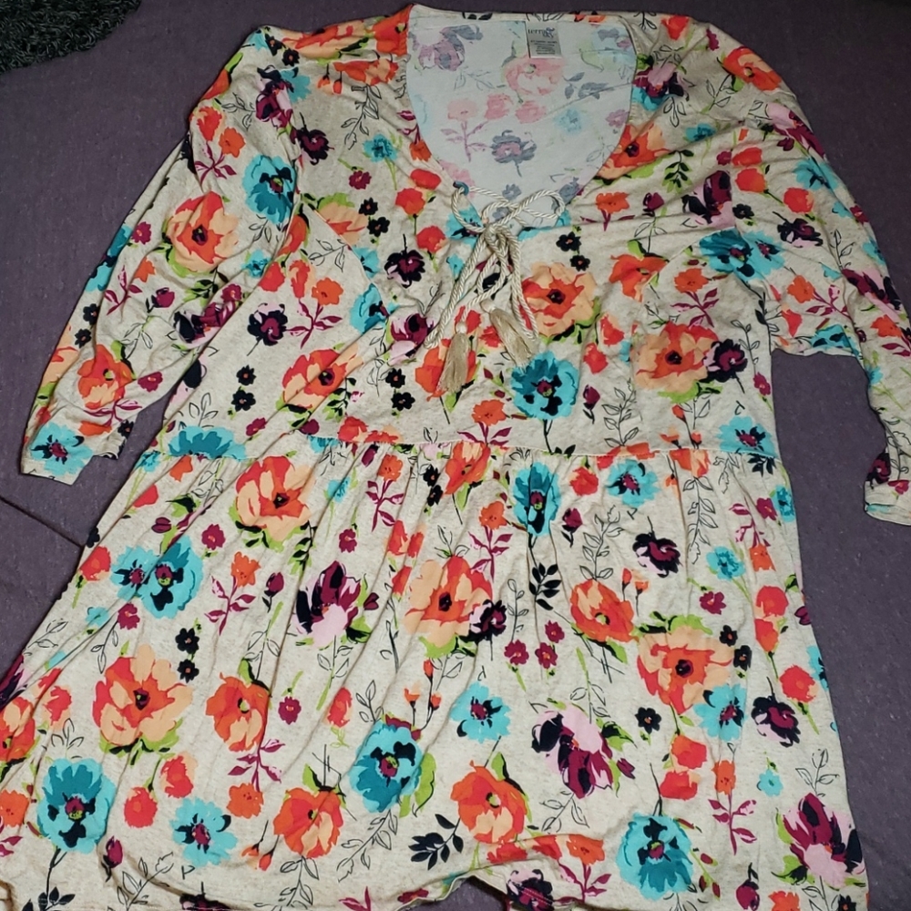 Beige floral top